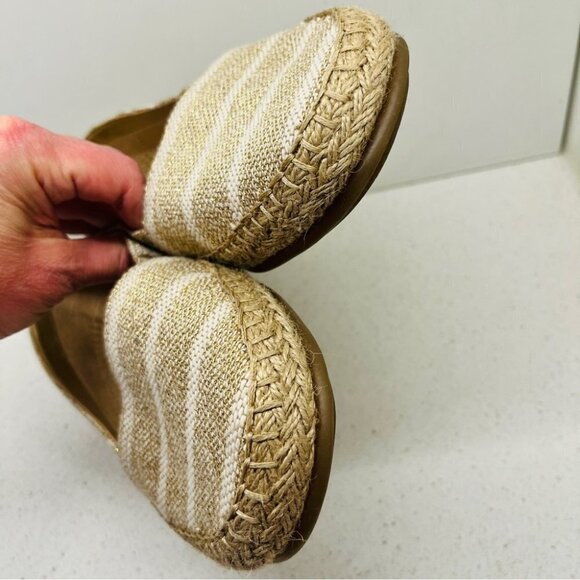 Aerosoles Stitch N Turn Solitaire Slip On  Espadrille Flats Metallic Gold Sz 9 - Picture 8 of 12